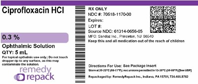 Ciprofloxacin HCl 0.3 70518 1170 00